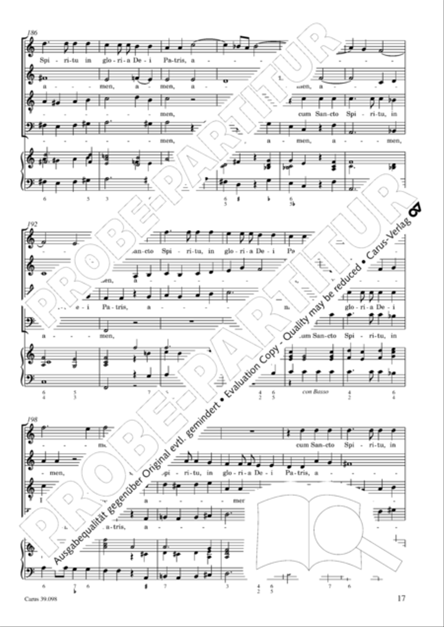 Missa brevis 4-Part scores gallery preview page 18