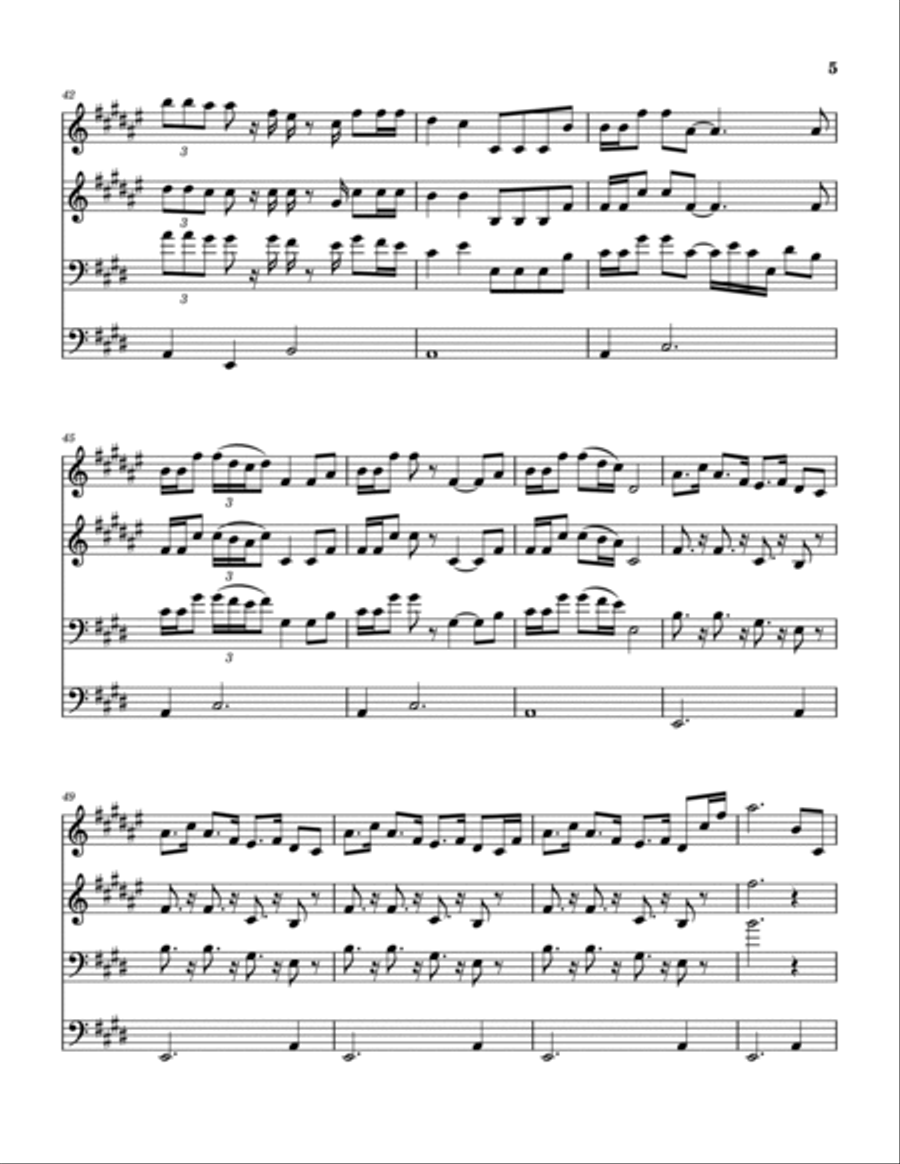 Make Room Brass Quartet scores gallery preview page 6