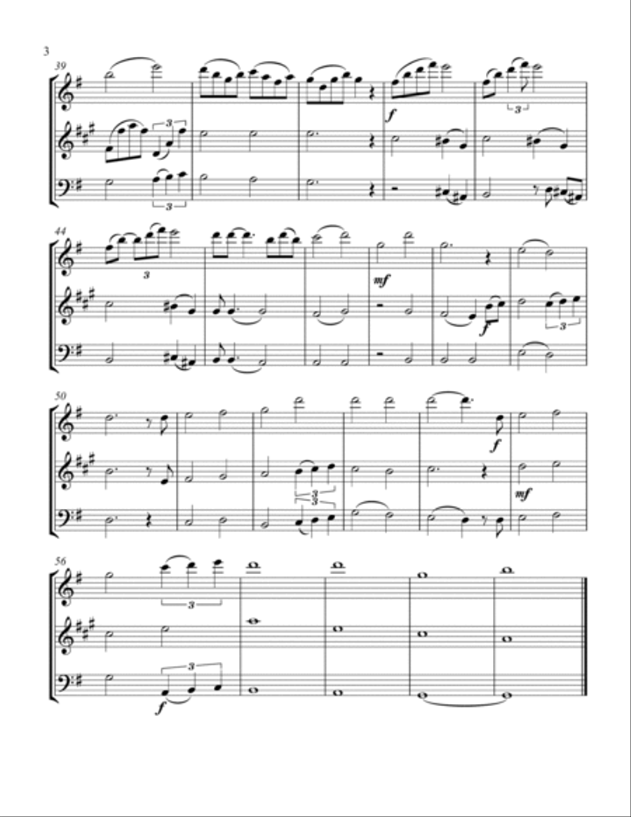 Can't Help Falling In Love Woodwind Trio scores gallery preview page 4