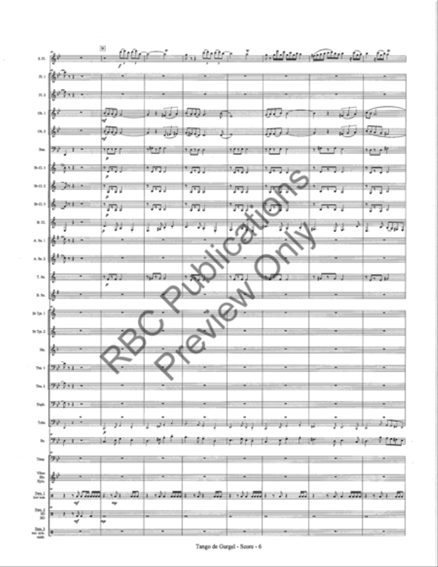 Tango De Gurgel (Score) Tango De Gurgel (Score) Concert Band scores gallery preview page 9