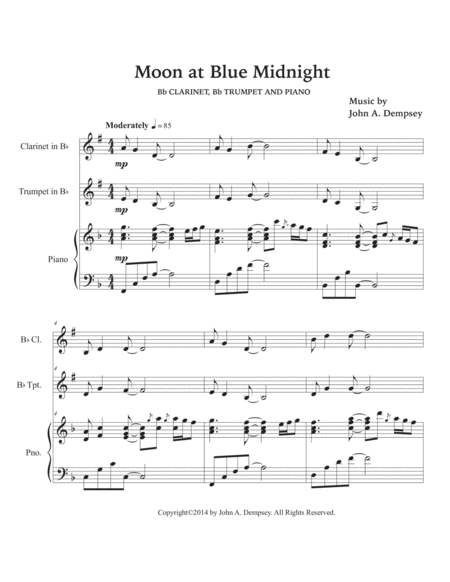 Moon at Blue Midnight (Trio for Clarinet, Trumpet and Piano) image number null