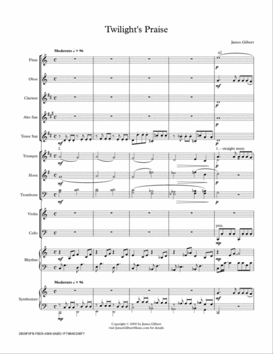 Twilight's Praise Full Orchestra scores gallery preview page 1
