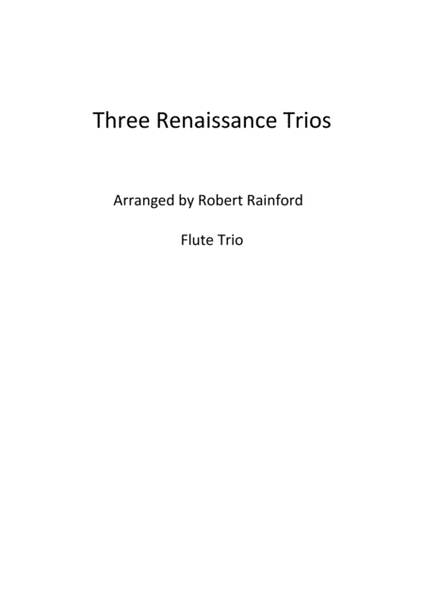 Three Renaissance Trios