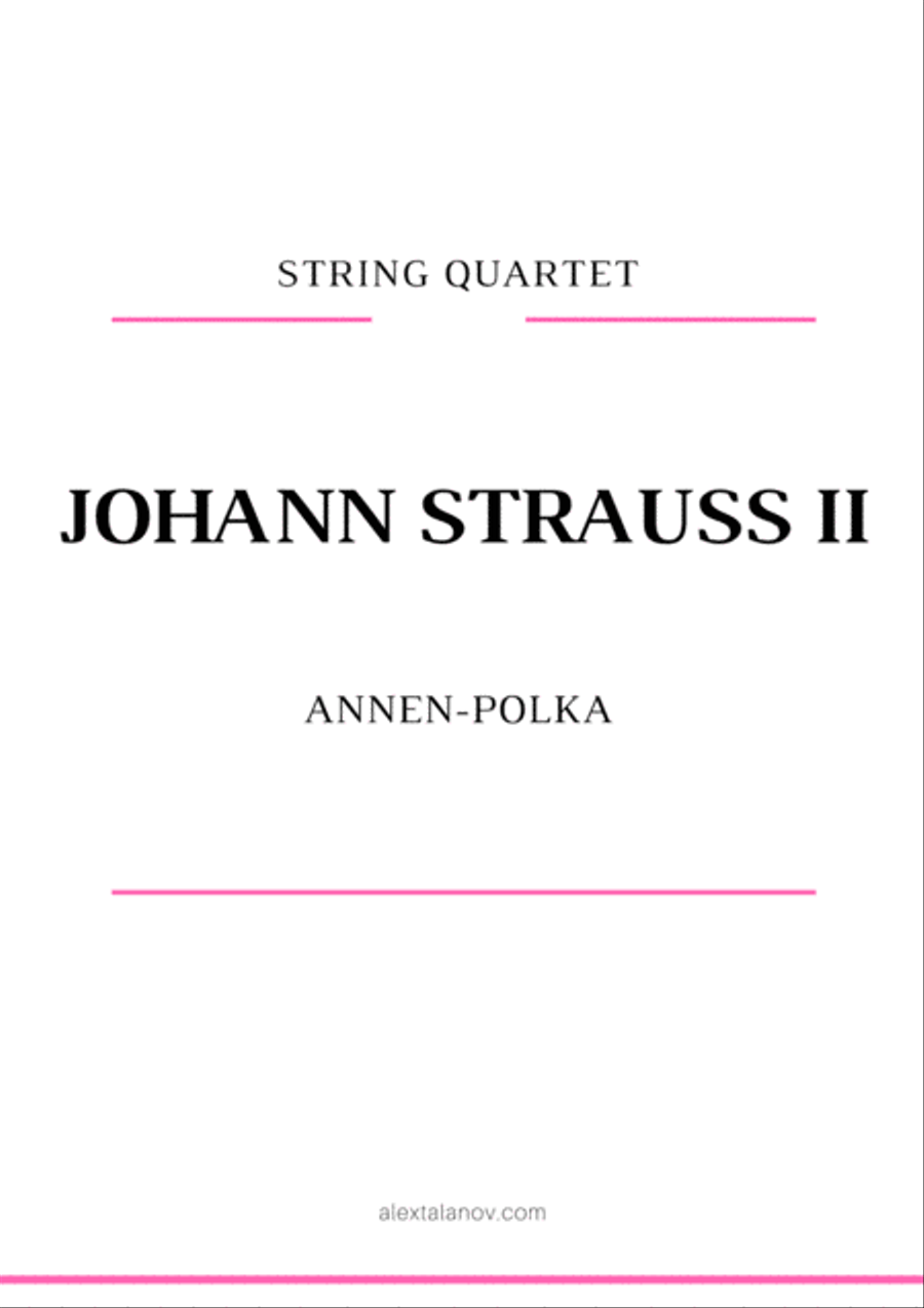 Annen-Polka Annen-Polka String Quartet scores gallery preview page 1