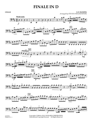 Finale In D (arr. Steven Frackenpohl) - Cello