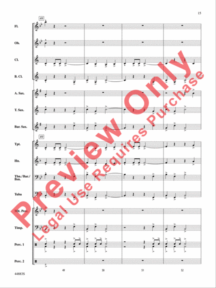 Heritage and Reflection Concert Band scores gallery preview page 16