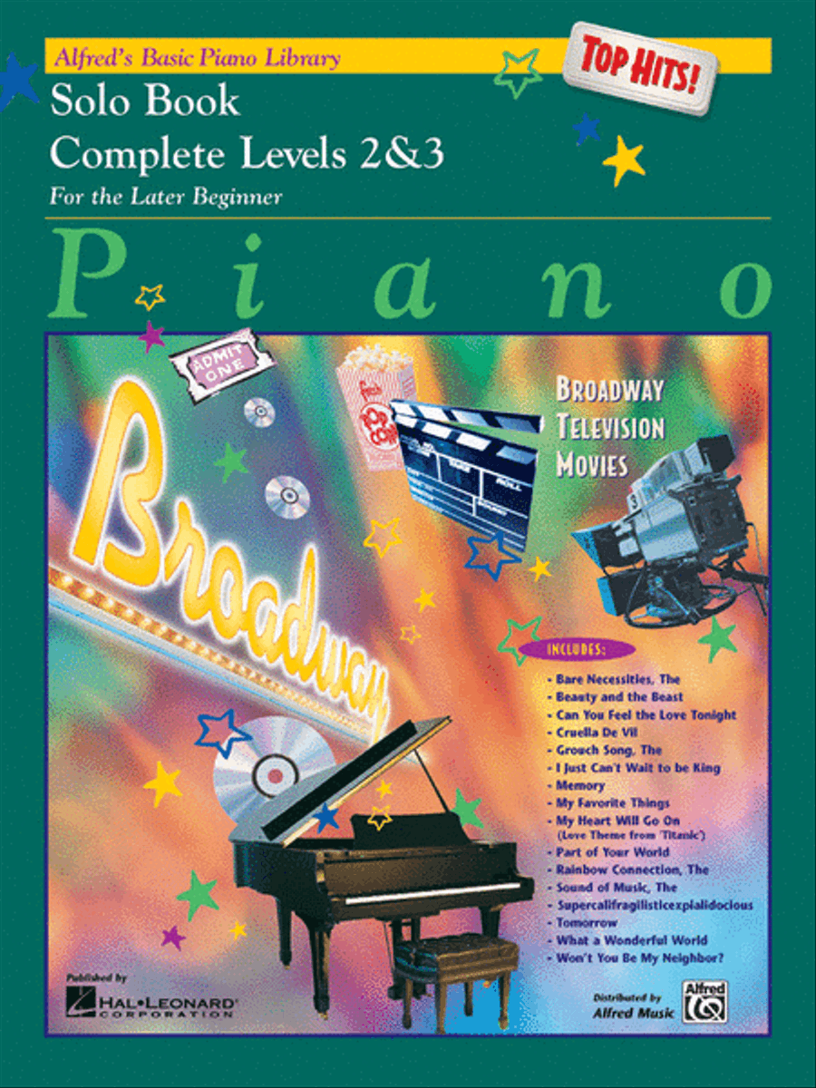 Alfred's Basic Piano Library Top Hits! Solo Book Complete Piano Method scores gallery preview page 1