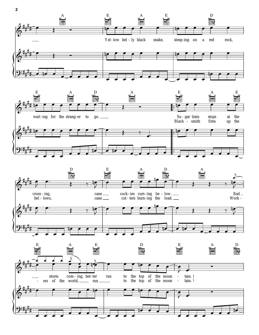 King Of The Mountain Piano, Vocal, Guitar scores gallery preview page 2