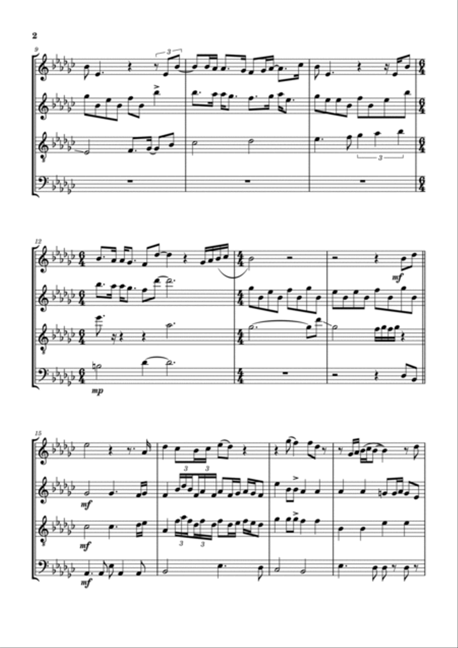 Lady Woodwind Quartet scores gallery preview page 3
