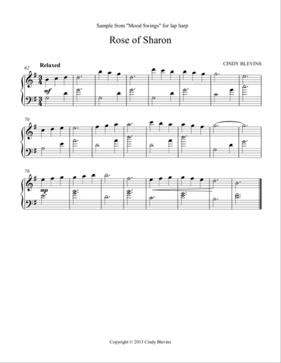 Mood Swings, 14 original solos for Lap Harp Lap Harp scores gallery preview page 6