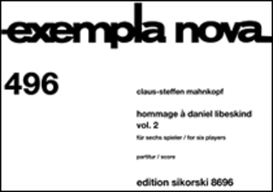 Hommage À Daniel Libeskind, Volume 2 Study Score scores gallery preview page 1
