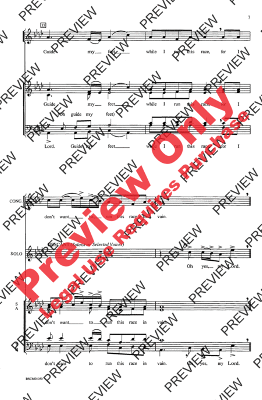 Guide My Feet 4-Part scores gallery preview page 6