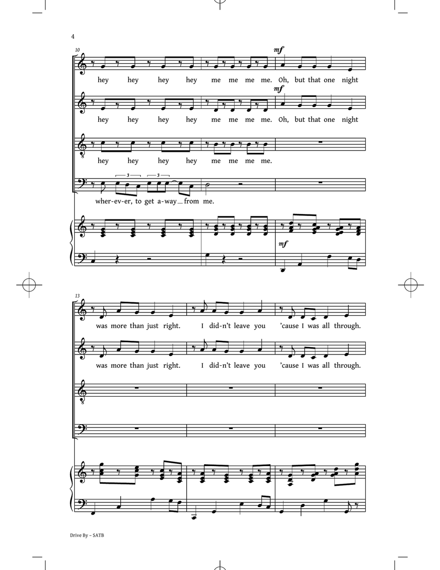 Drive By 4-Part scores gallery preview page 3
