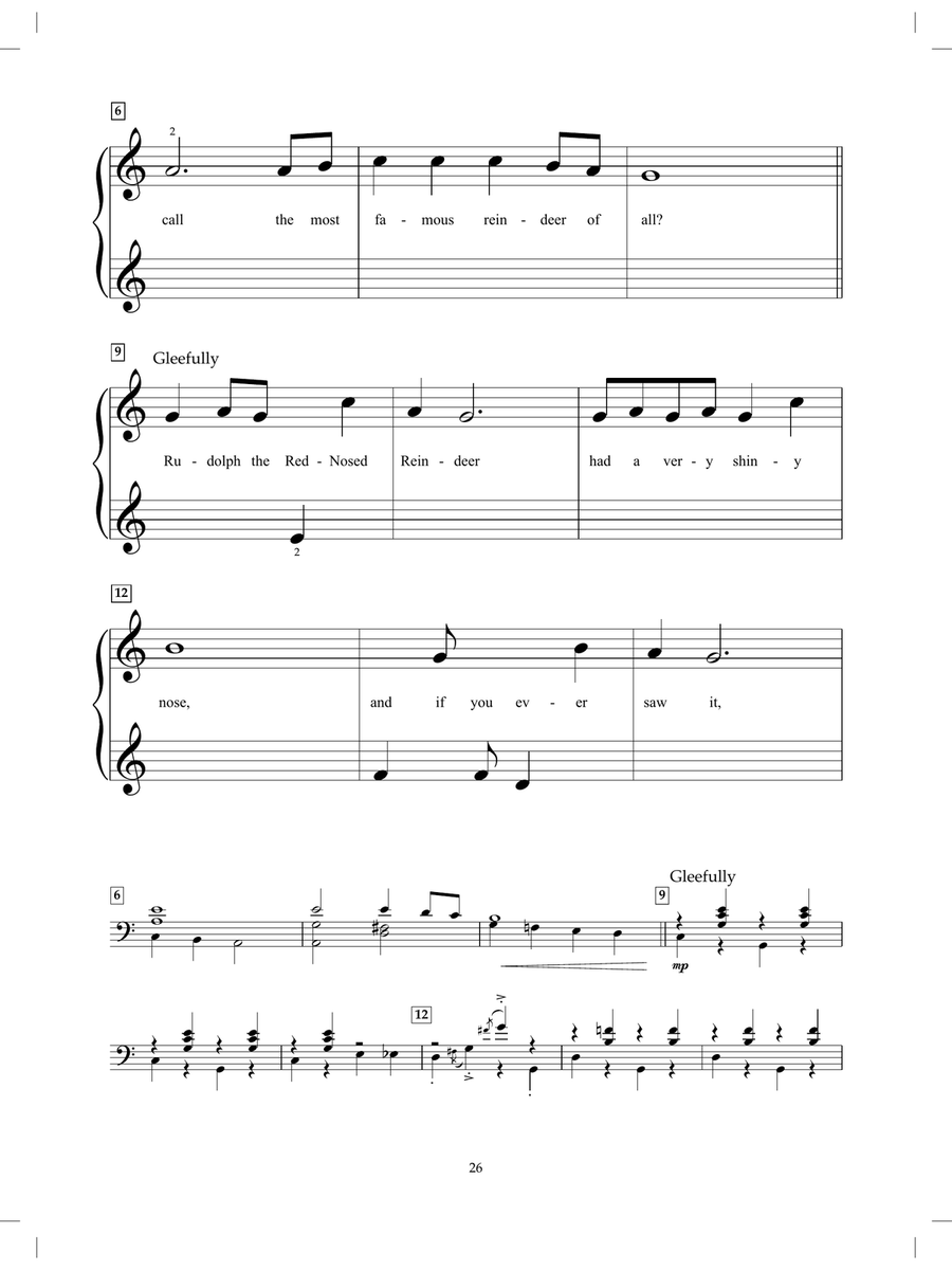 Rudolph The Red-Nosed Reindeer Electronic Keyboard scores gallery preview page 2