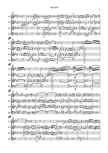 Mozart: String Quartet No.17 (The Hunt) K.458 Mvt.I - horn quartet image number null