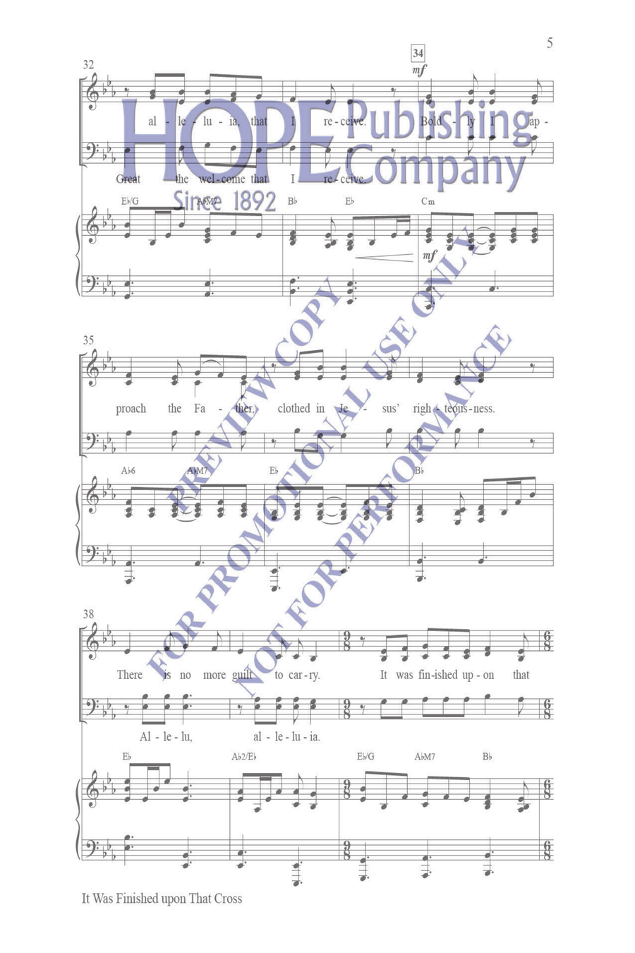 It Was Finished upon That Cross Choir scores gallery preview page 6