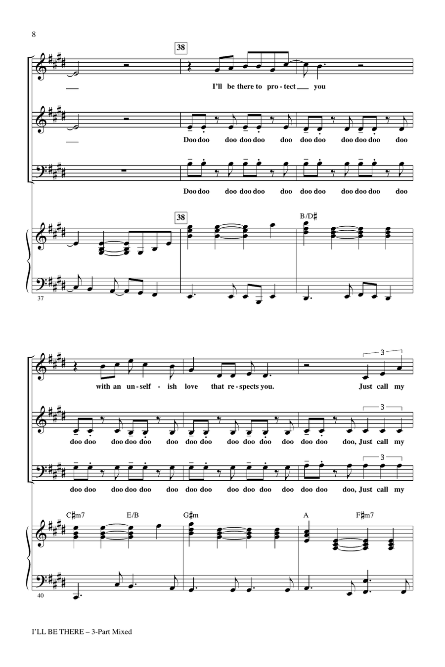 I'll Be There (arr. Audrey Snyder) 3-Part scores gallery preview page 6