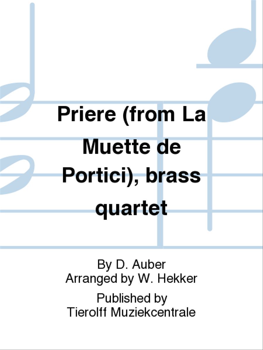 Prière - from 'La Muette De Portici', Brass Quartet Brass Quartet scores gallery preview page 1