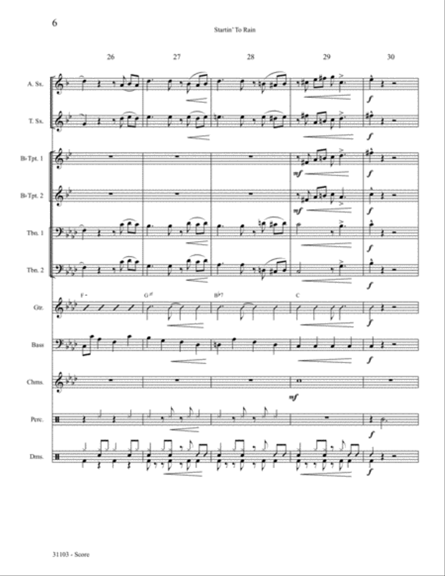 Startin' to Rain: Score Score scores gallery preview page 6