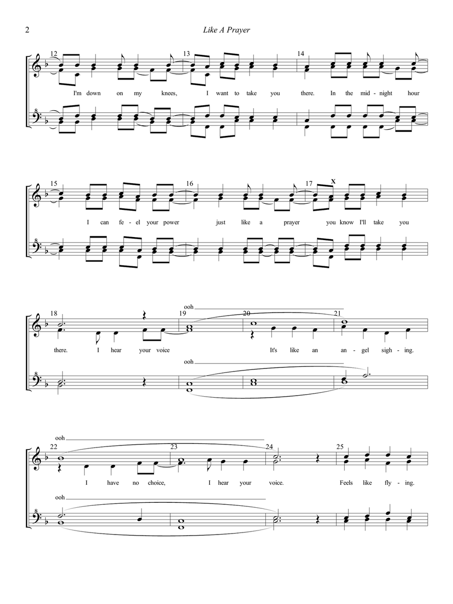 Like A Prayer Like A Prayer SSAA scores gallery preview page 2