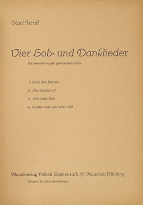 Book cover for Kraft, 4 Lob- und Danklieder
