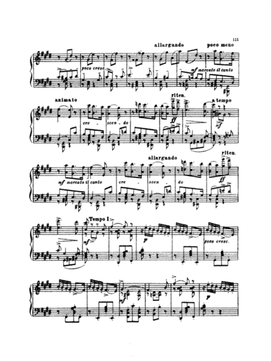 Tchaikovsky: Eighteen Piano Pieces, Op. 72; Aveu Passionne; Valse, Op. 40, No. 9, 1st Version Piano Solo scores gallery preview page 2