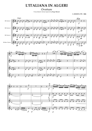 Book cover for Overture from "L'italiana in Algeri" for Clarinet Quartet