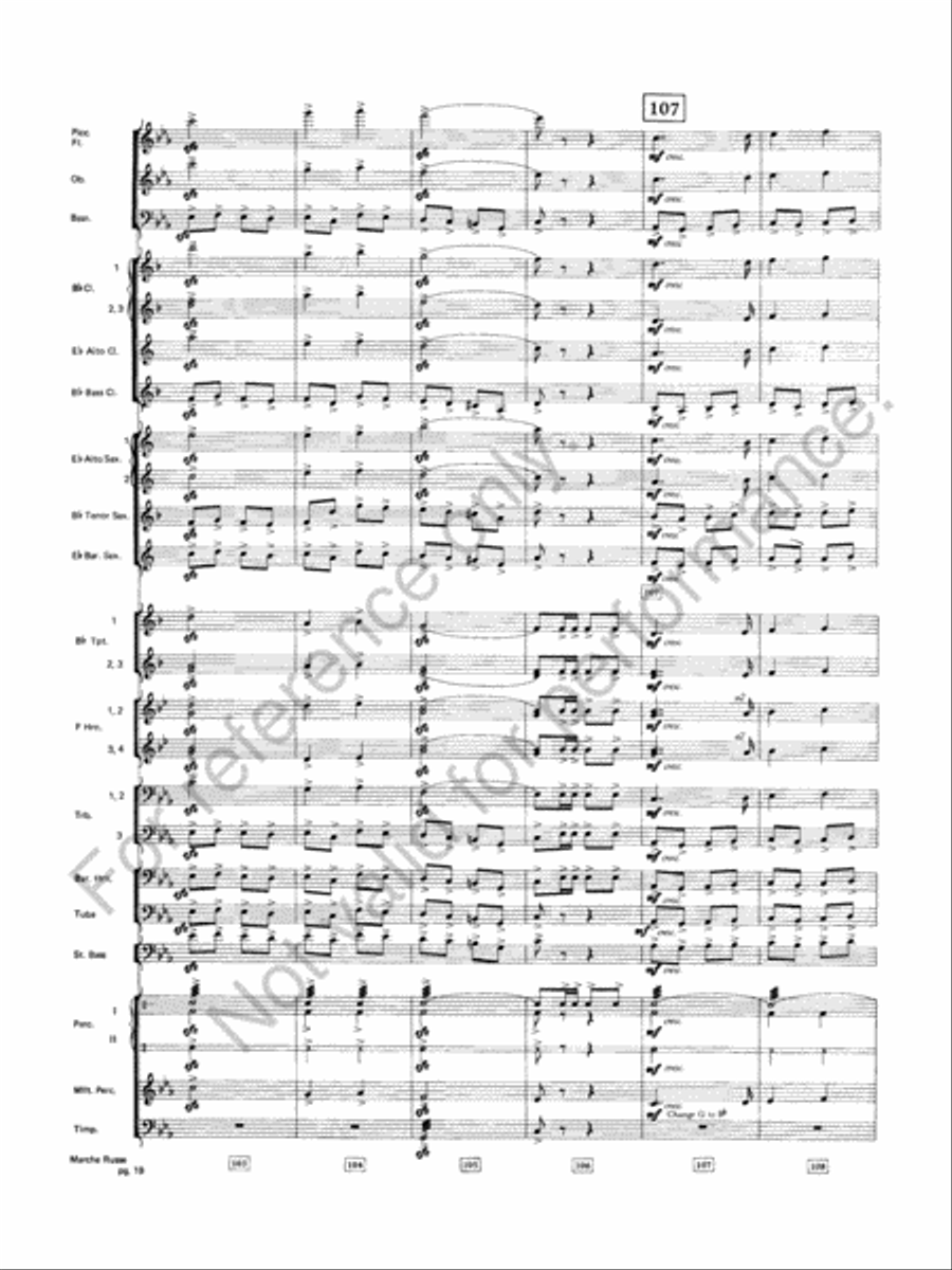 Marche Russe Marche Russe Concert Band scores gallery preview page 20