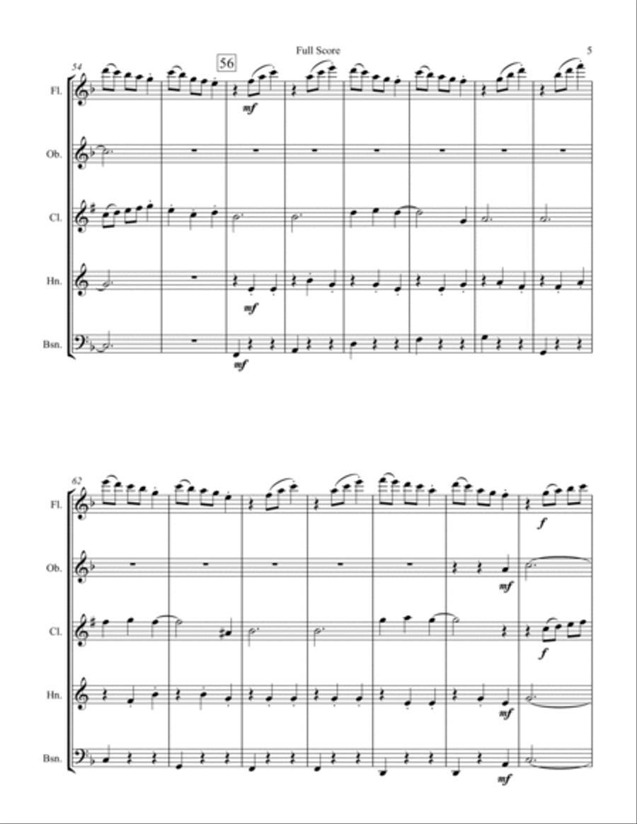 I'd Do Anything Woodwind Quintet scores gallery preview page 5