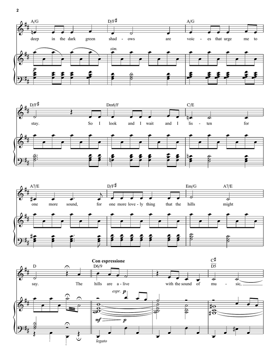 The Sound Of Music (from The Sound of Music) Voice scores gallery preview page 2