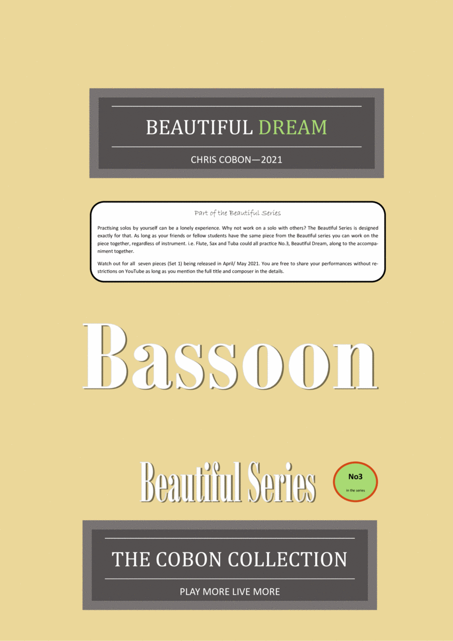 No.3 Beautiful Dream (Bassoon) Bassoon Solo scores gallery preview page 1