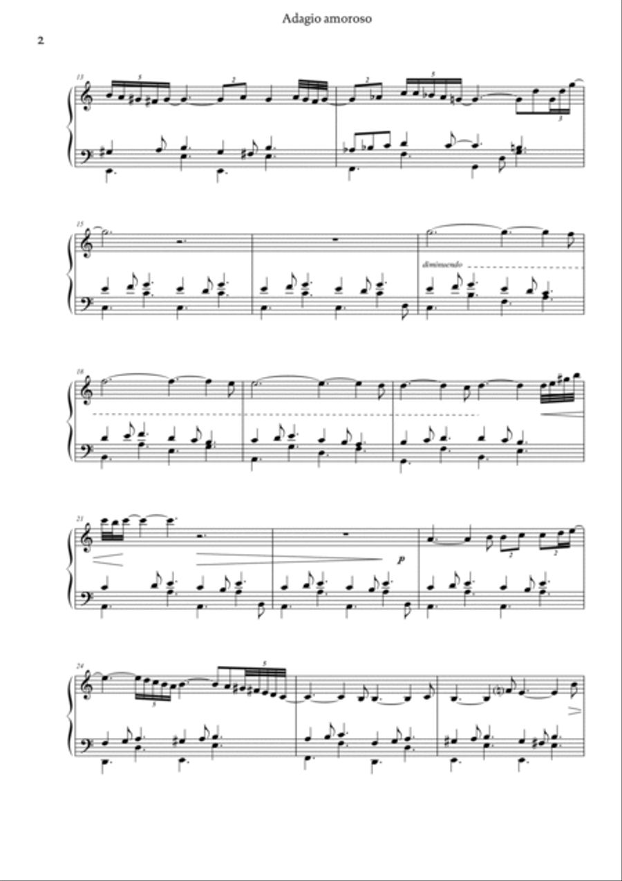 Adagio amoroso Adagio amoroso Piano Solo scores gallery preview page 2