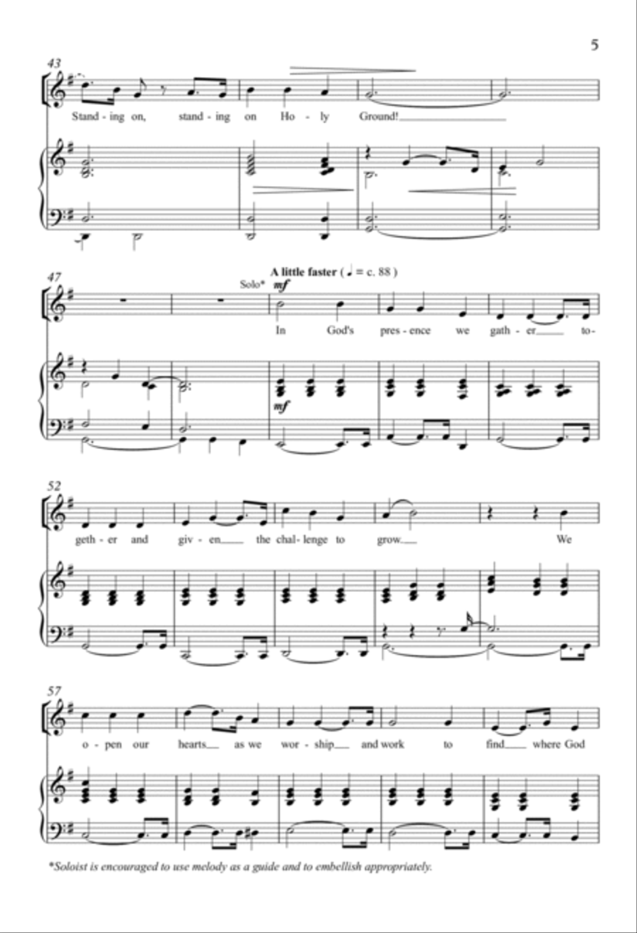 Standing On Holy Ground 4-Part scores gallery preview page 4
