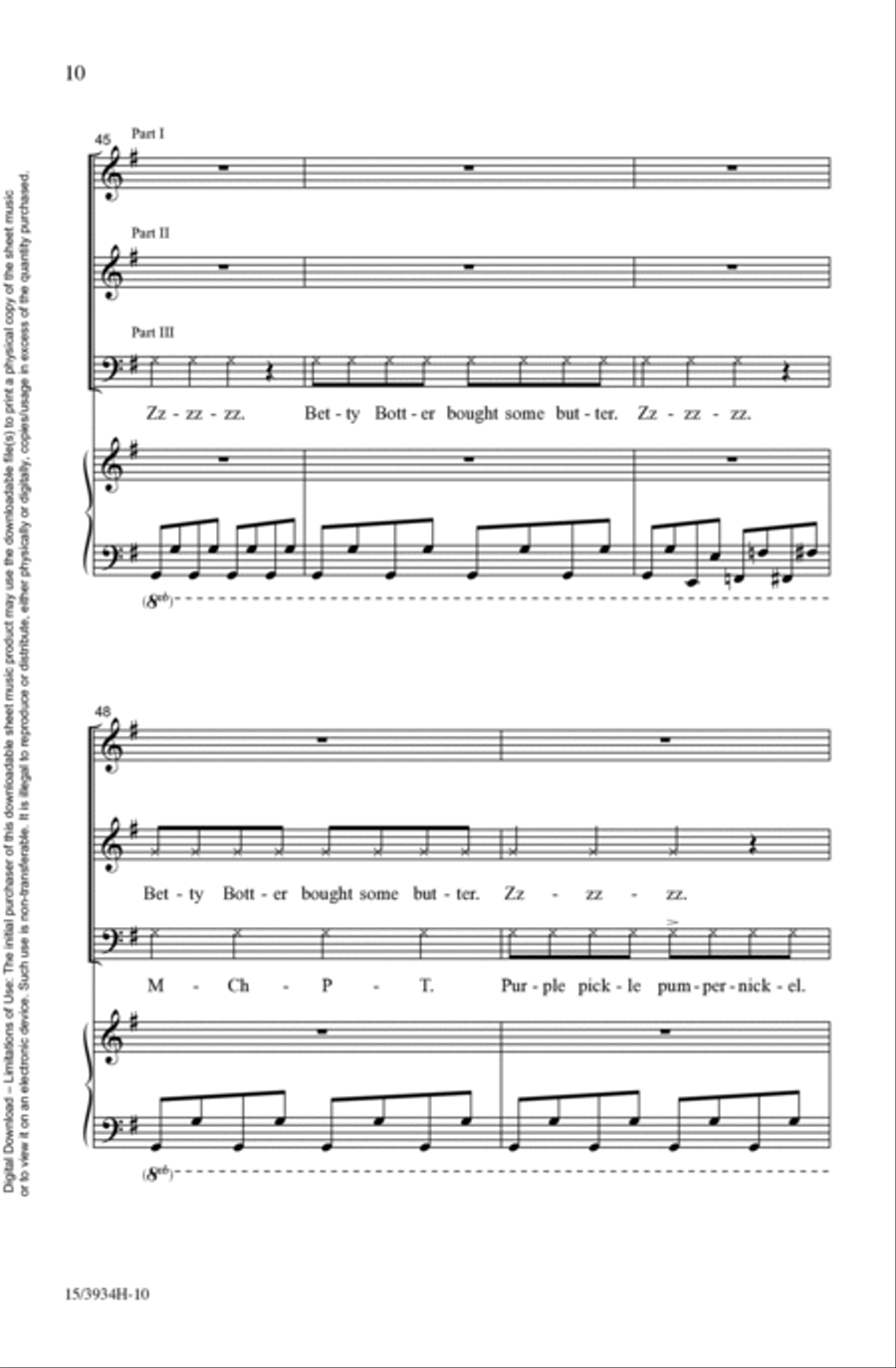 The Warm Up Song 3-Part scores gallery preview page 10