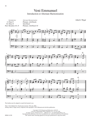 Veni Emmanuel (Downloadable Introduction or Alternate Harmonization)