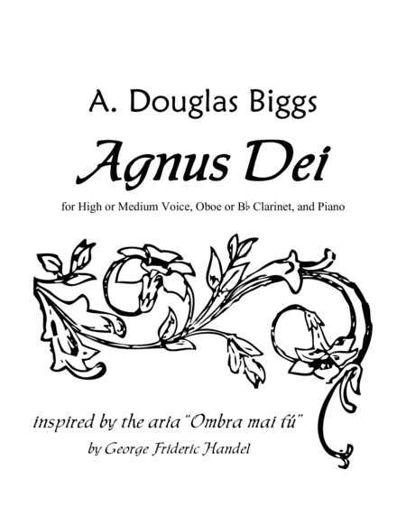 Agnus Dei for High or Medium Voice, Oboe or Clarinet Solo and Piano image number null