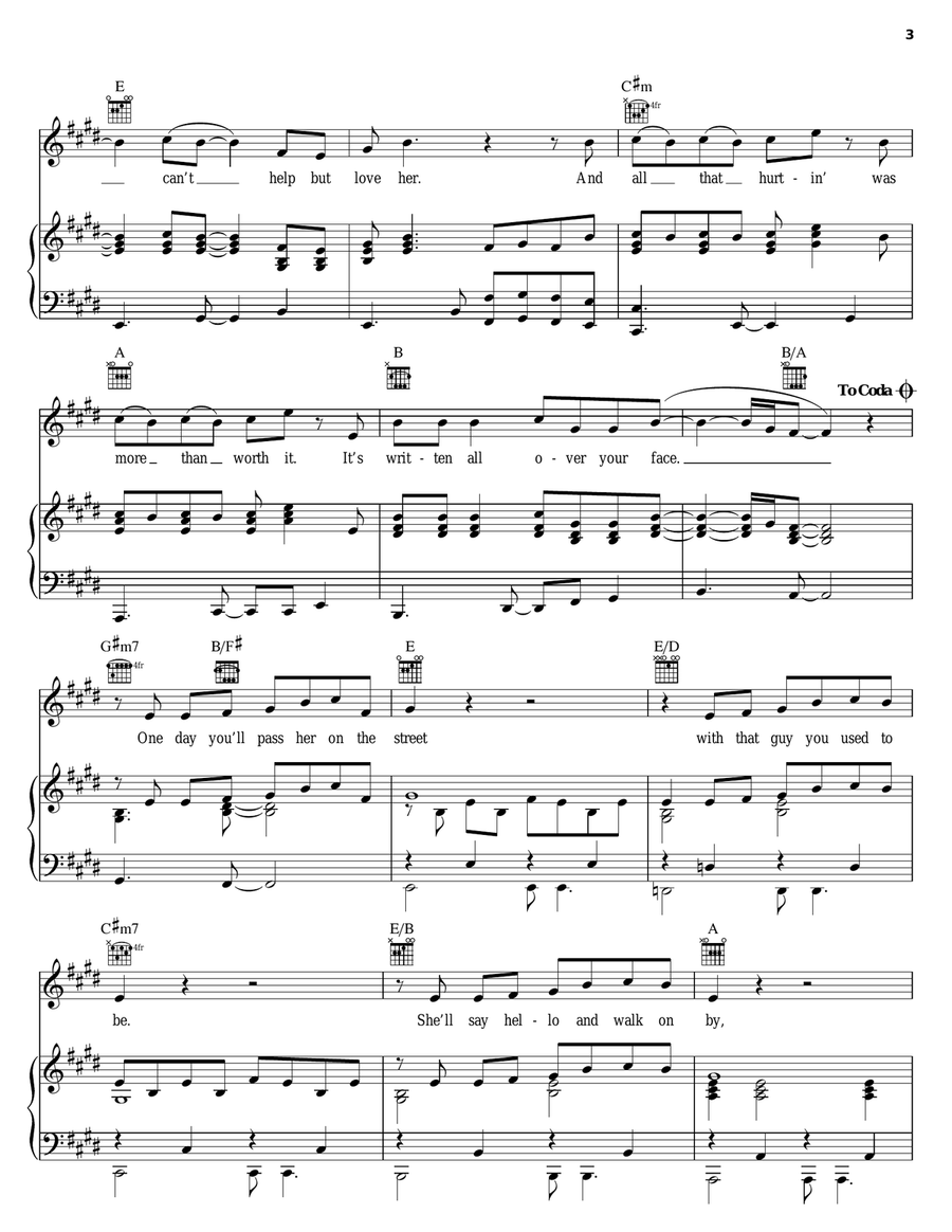 She'll Leave You With A Smile Piano, Vocal, Guitar scores gallery preview page 3