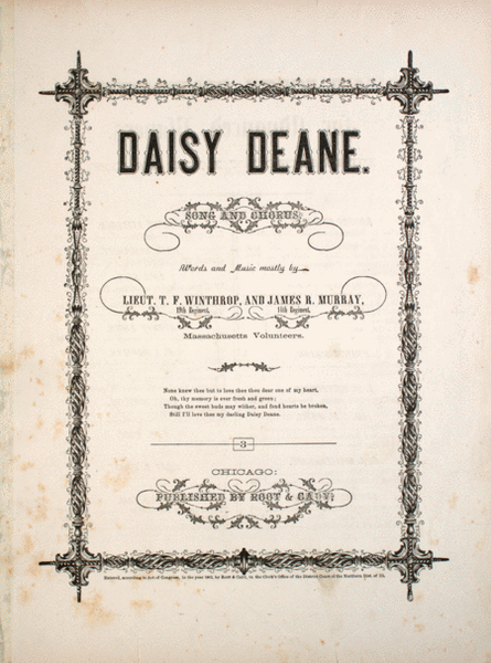 Daisy Deane. Song and Chorus
