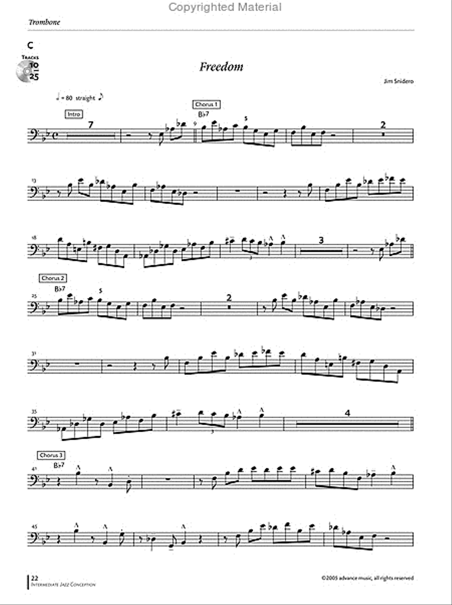 Intermediate Jazz Conception -- Trombone Baritone Horn scores gallery preview page 9