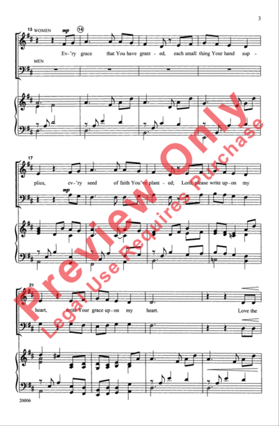 Write Your Word Upon My Heart 2-Part scores gallery preview page 3