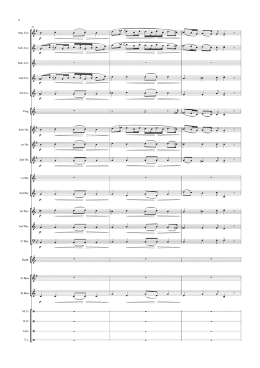 Grieg: Funeral March for Rikard Nordraak (Brass Band version) Brass Band scores gallery preview page 6