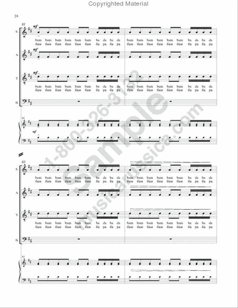 Magpie chatter ('Pushkin Wreath'-No.10) 4-Part scores gallery preview page 27