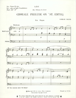 Book cover for Choral Prelude on St. Edith