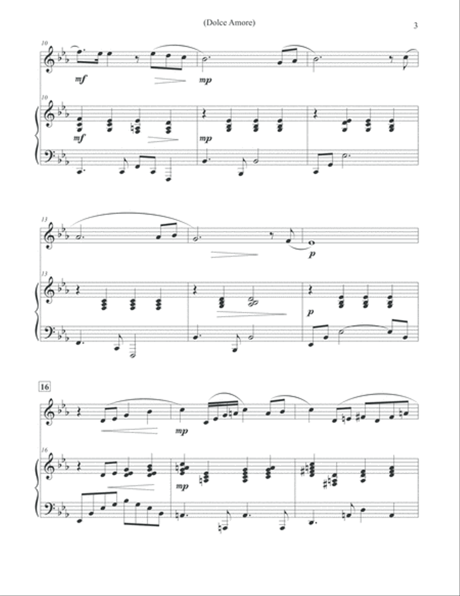 Dolce Amore - Oboe & Piano Piano scores gallery preview page 3