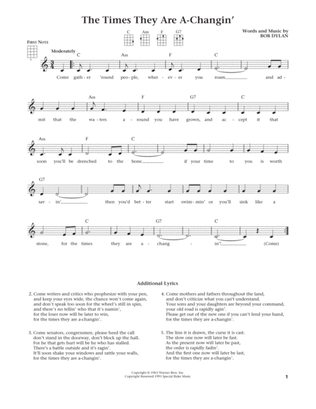 The Times They Are A-Changin' (from The Daily Ukulele) (arr. Liz and Jim Beloff)