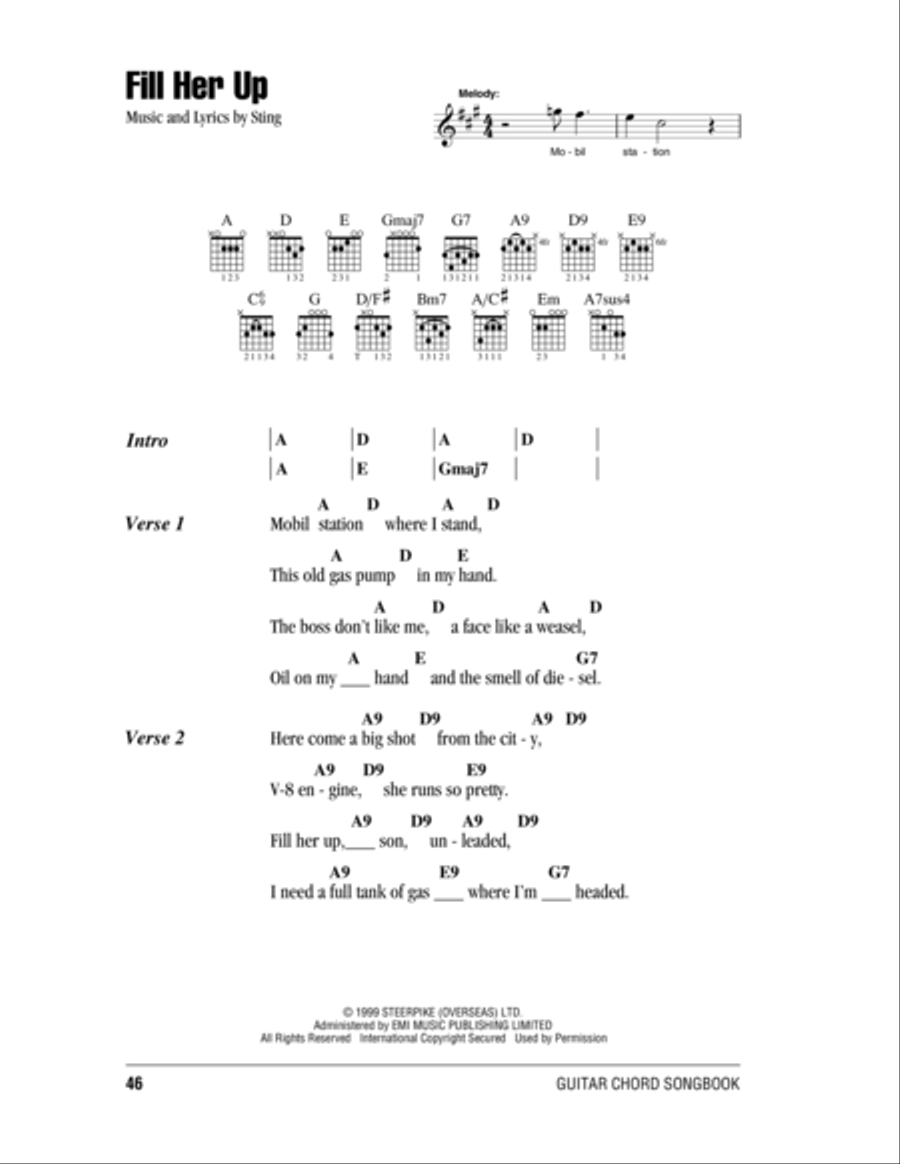 Fill Her Up Acoustic Guitar scores gallery preview page 1