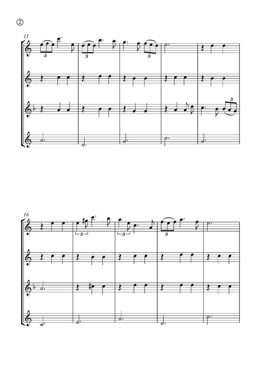 Serenade (Ständchen) Saxophone Quartet scores gallery preview page 2