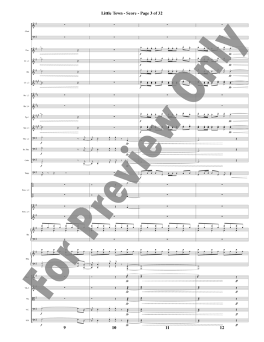 Little Town - Orchestration Little Town - Orchestration Choir scores gallery preview page 4