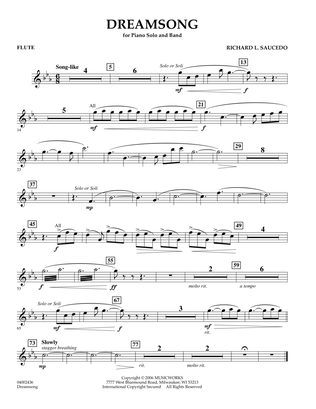 Dreamsong (Piano Feature With Band) - Flute