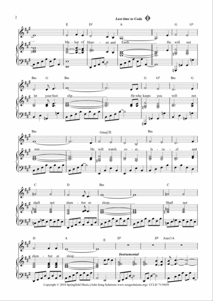 Psalm 121 (Song of Ascents) Voice scores gallery preview page 3